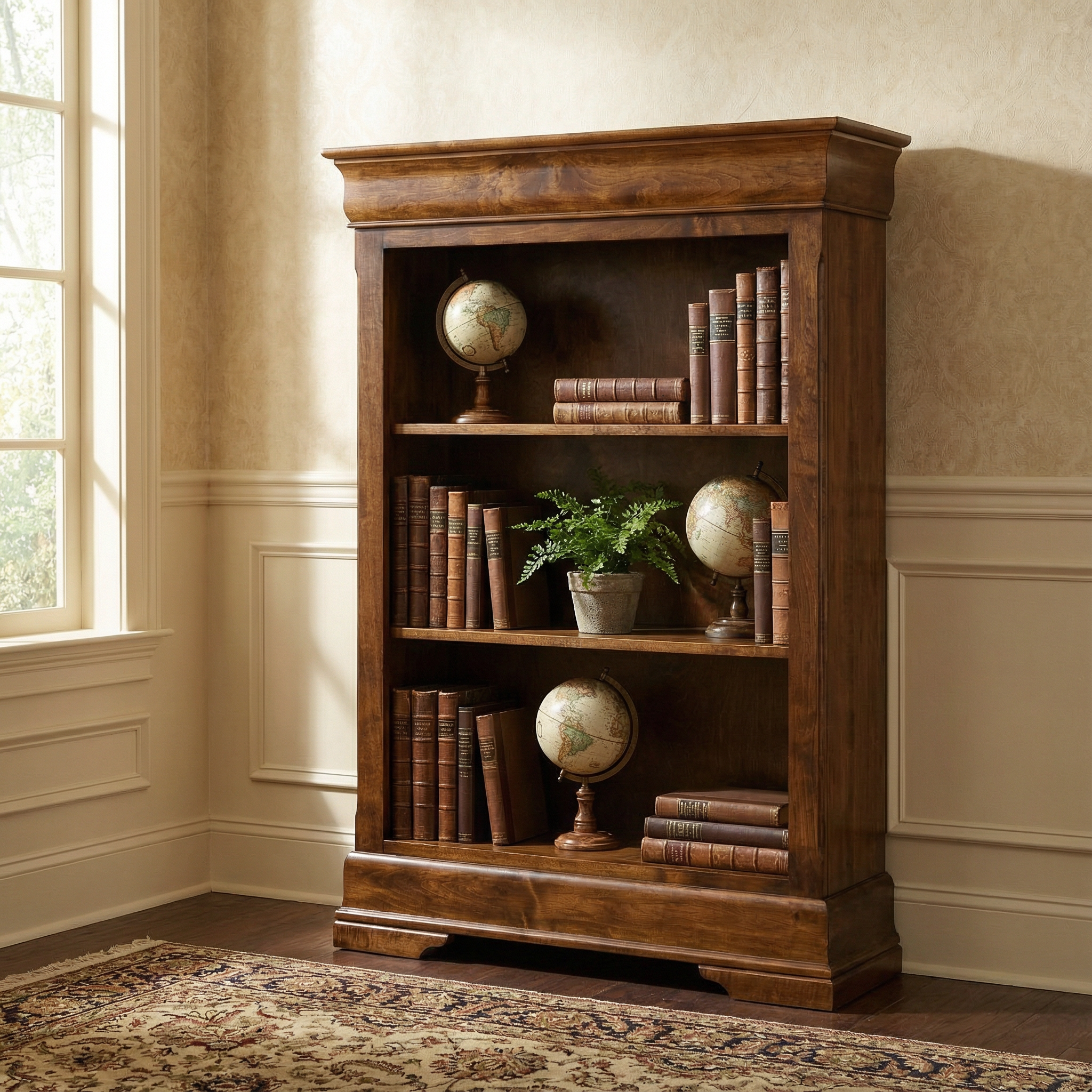 Phillipe Bookshelf with 2 Adjustable Shelves