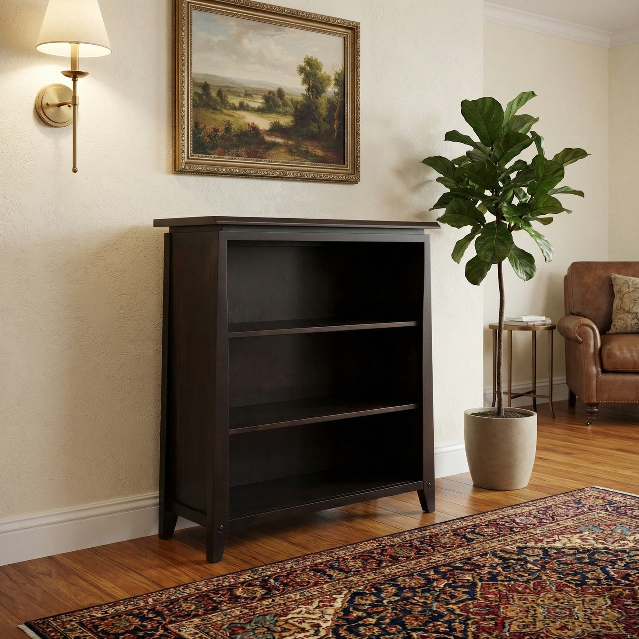 Pemberton Open Bookcase with 2 Adjustable Shelves