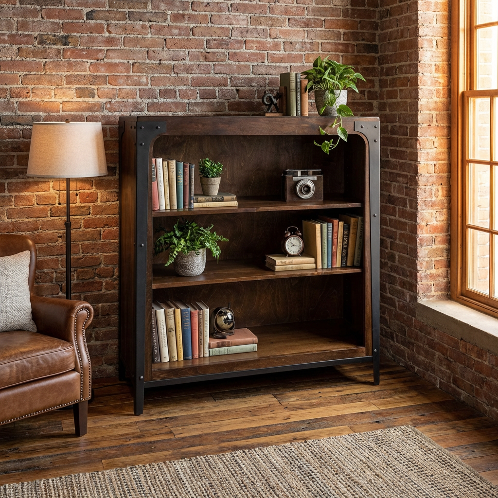 Portland Bookcase with 2 Adjustable Shelves