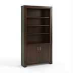 Contempo 80″ Bookcase with 3 Adjustable Shelves & Doors