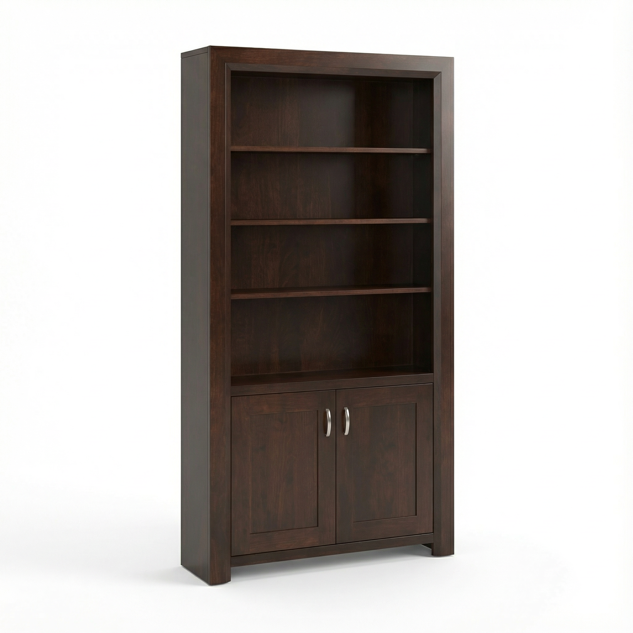 Contempo 80″ Bookcase with 3 Adjustable Shelves & Doors