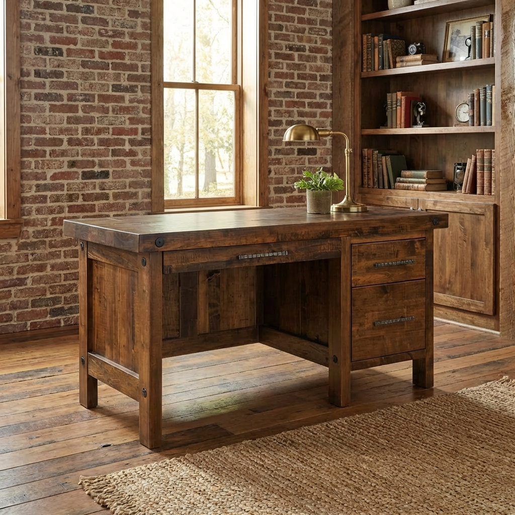 Rafters Single Pedestal Executive Desk