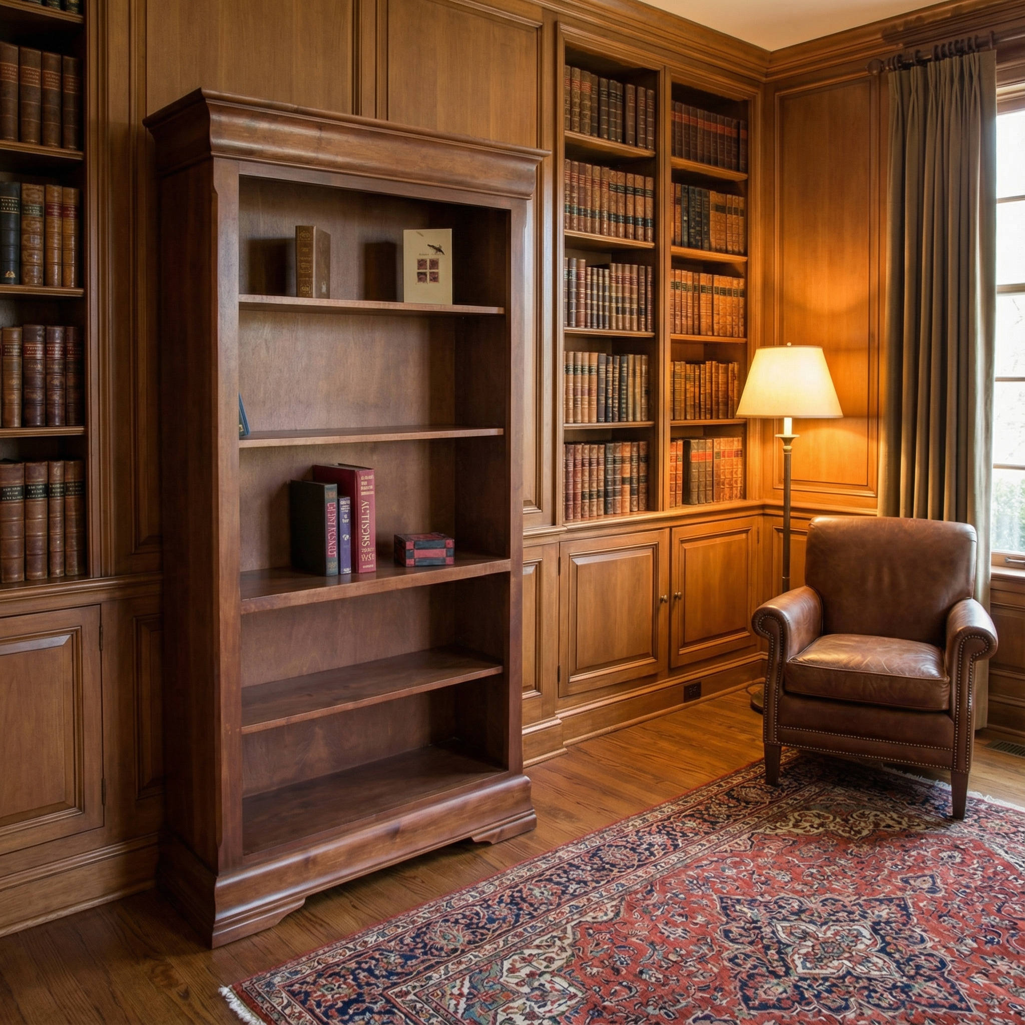 Phillipe Bookshelf with 3 Adjustable Shelves No Doors