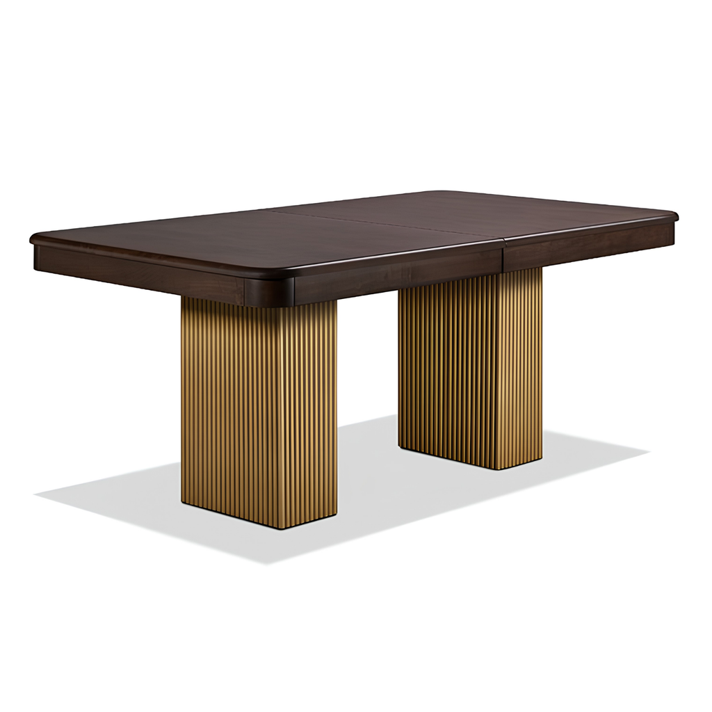 Lotus Double Metal Pedestal Dining Table