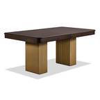 Lotus Double Metal Pedestal Dining Table