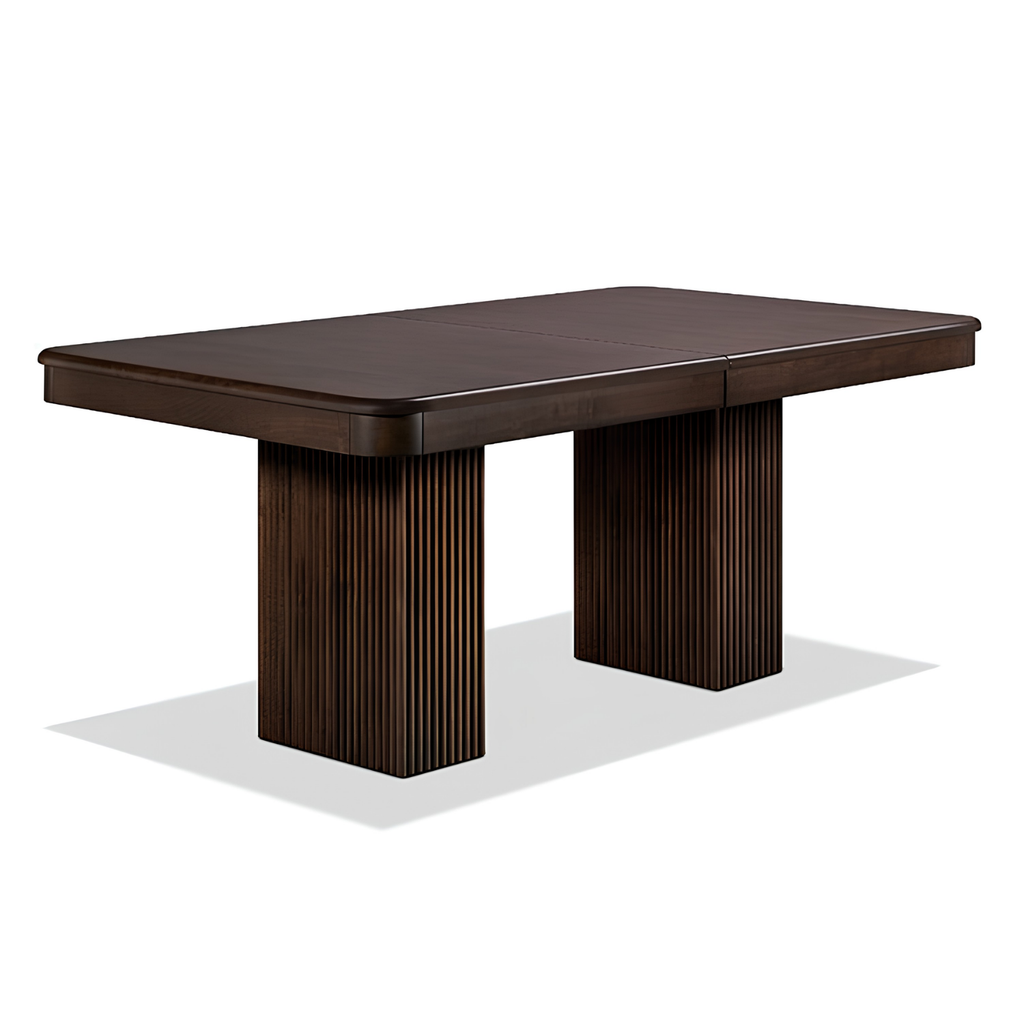 Lotus Double Wood Pedestal Dining Table