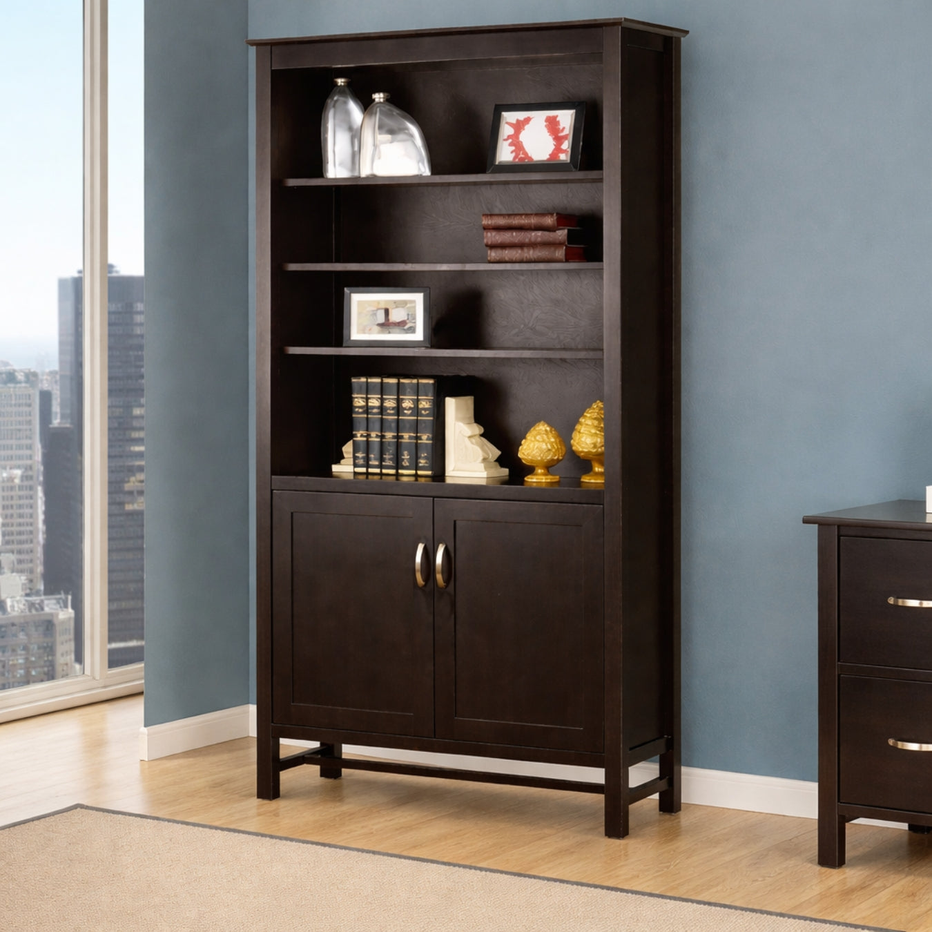 Brooklyn 80″ Bookcase with Doors